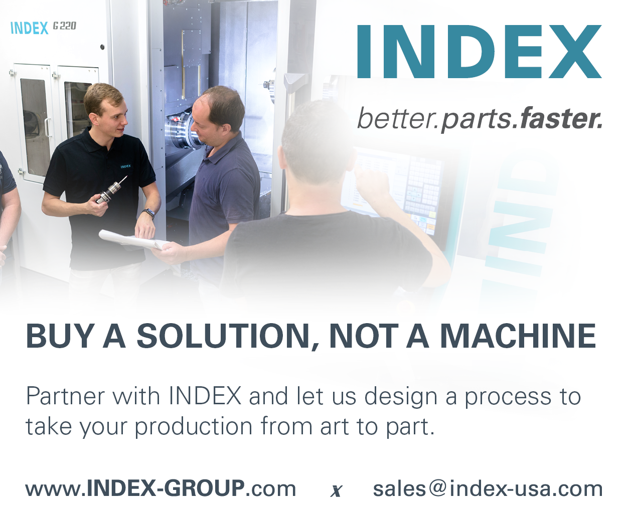 INDEX Buy a solution, not a machine